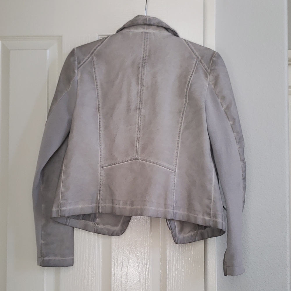Bagetelle grey faux leather jacket - Picture 12 of 13
